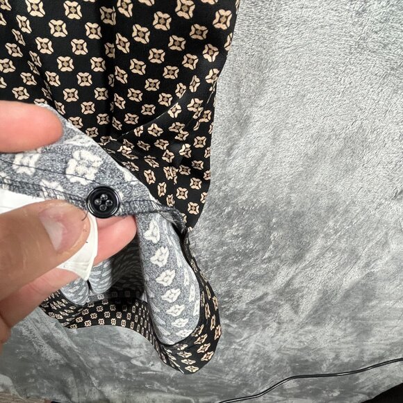 Marella by MaxMara Dress Womens Large Geometric Floral Short Sleeve - Picture 10 of 12